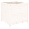 vidaXL Plantenbak 82,5x82,5x78 cm massief grenenhout wit
