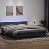vidaXL Boxspring met matras en LED fluweel donkergrijs 200x210 cm