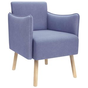 vidaXL Accentstoel Jeans Blauw Stof