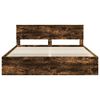 vidaXL Bedframe met hoofdeinde Gerookt eiken 180 x 200 cm Bewerkt hout