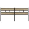vidaXL Vervangend hoofdbord 193 cm ijzer en bewerkt hout sonoma eikenkleurig