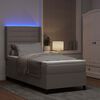 vidaXL LED Box Spring Bed met matras Taupe 100 x 200 cm Stof
