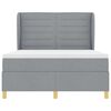 vidaXL Boxspringbed met matras Lichtgrijs 190 x 140 cm Stof