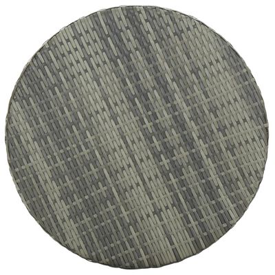 vidaXL Tuintafel 60,5x106 cm poly rattan grijs