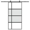 vidaXL Schuifdeur met beslag 102,5x205 cm gehard glas en aluminium