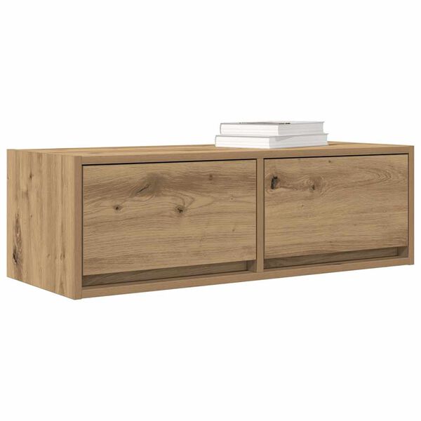 vidaXL Tv-meubel 80x31x25,5 cm bewerkt hout artisanaal eikenkleur
