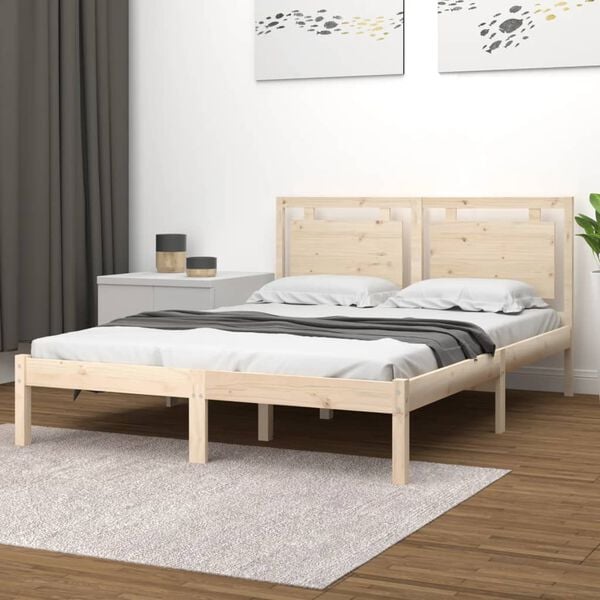 vidaXL Bedframe massief hout 150x200 cm