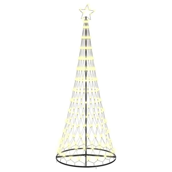 vidaXL LED Kerstboom met 290 LED Warmwit 100 x 100 x 250 cm Metaal