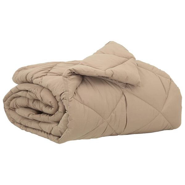 vidaXL Zomerdekbed Taupe 200 x 135 cm Microfiber