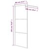vidaXL Inloopdouchewand 80x195 cm transparant ESG-glas zwart