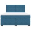 vidaXL Boxspring met matras fluweel blauw 180x200 cm