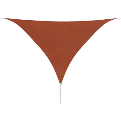 vidaXL Zonnescherm driehoekig 3,6x3,6x3,6m oxford stof terracottakleur