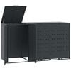 vidaXL Containerberging 3 containers 207x79x117 cm staal antraciet