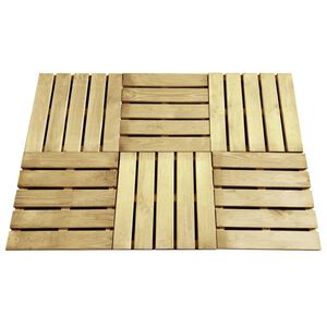 vidaXL Terrastegels 6 st 50x50 cm hout groen