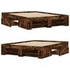 vidaXL Bedframe zonder matras hout gerookt eikenkleurig 140x190 cm