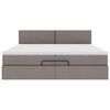 vidaXL Ottoman bed met matras 200x200 cm stof taupe