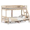 vidaXL Stapelbed massief grenenhout 80x200/120x200 cm