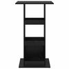 vidaXL Bartafel met plank Zwart Eiken 60 x 60 x 100 cm Bewerkt hout