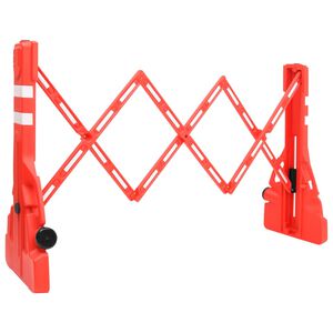 vidaXL Verkeersbarri&egrave;res inklapbaar 210x50x105 cm rood