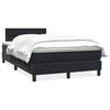vidaXL Boxspring met matras fluweel zwart 120x210 cm