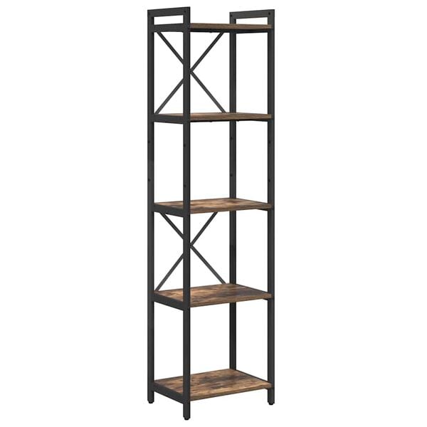vidaXL Boekenkast Gerookt eiken 40 x 30 x 155 cm Bewerkt hout