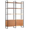 vidaXL Boekenkast met 4 schappen 124x30x180 cm massief acaciahout