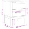 vidaXL Nachtkastje FLORO 45x39x57 cm massief grenenhout wit