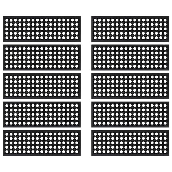 vidaXL Trapmatten 10 st 25x75 cm rubber