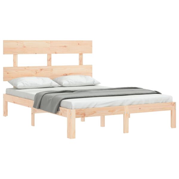 vidaXL Bedframe zonder matras massief grenenhout 140x190 cm