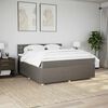 vidaXL Boxspring met matras stof taupe 180x200 cm