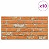 vidaXL 10 st Wandpanelen 3D lichtbruine baksteen EPS