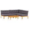 vidaXL 4 Stuk Garden Pallet Sofa Units Massief Acaciahout Naturel