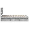vidaXL Bedframe met hoofdeinde Beton 120 x 190 cm Massief grenenhout