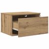 vidaXL Wandkastje met lade Artisan Eiken 50 x 36 x 30 cm Bewerkt hout