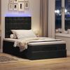 vidaXL Ottoman bed met matrassen en LED's 120x190cm fluweel zwart