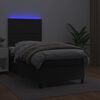 vidaXL Boxspring met matras en LED kunstleer zwart 90x190 cm
