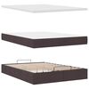vidaXL Ottoman bed met matras 140x200cm stof donkerbruin