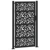 vidaXL Poort met bladontwerp 100x175 cm staal zwart