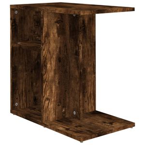 vidaXL Bijzettafel 50x30x50 cm bewerkt hout gerookt eikenkleurig
