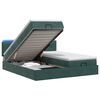 vidaXL Ottoman Bed met Matrassen en LED Donkergroen 180 x 200 cm
