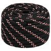 vidaXL Multifunctioneel gebruikstouw 20 mm 25 m Zwart en Rood PP
