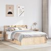 vidaXL Bedframe met hoofdbord massief grenenhout 120x190 cm