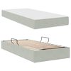vidaXL Opbergbed met matras met matras Lichtgrijs 100 x 200 cm Fluweel