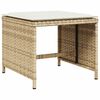 vidaXL 11-delige Tuinset met kussens poly rattan beige