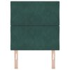 vidaXL LED Hoofdbord met hoofdeinde Donkergroen 80 cm Nep Leer