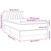 vidaXL Boxspring met matras en LED fluweel roze 90x190 cm