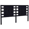 vidaXL Hoofdbord 141x4x100 cm massief grenenhout zwart