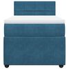 vidaXL Boxspring met matras fluweel blauw 90x190 cm