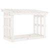 vidaXL Haardhoutrek 108x64,5x77 cm massief grenenhout wit