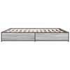 vidaXL Bedframe bewerkt hout metaal grijs sonoma eiken 200x200 cm